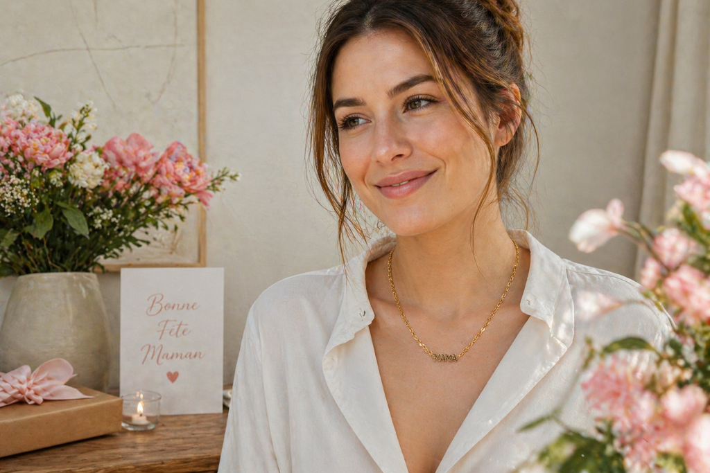 Collier MAMA doré – Collier fin lettres femme