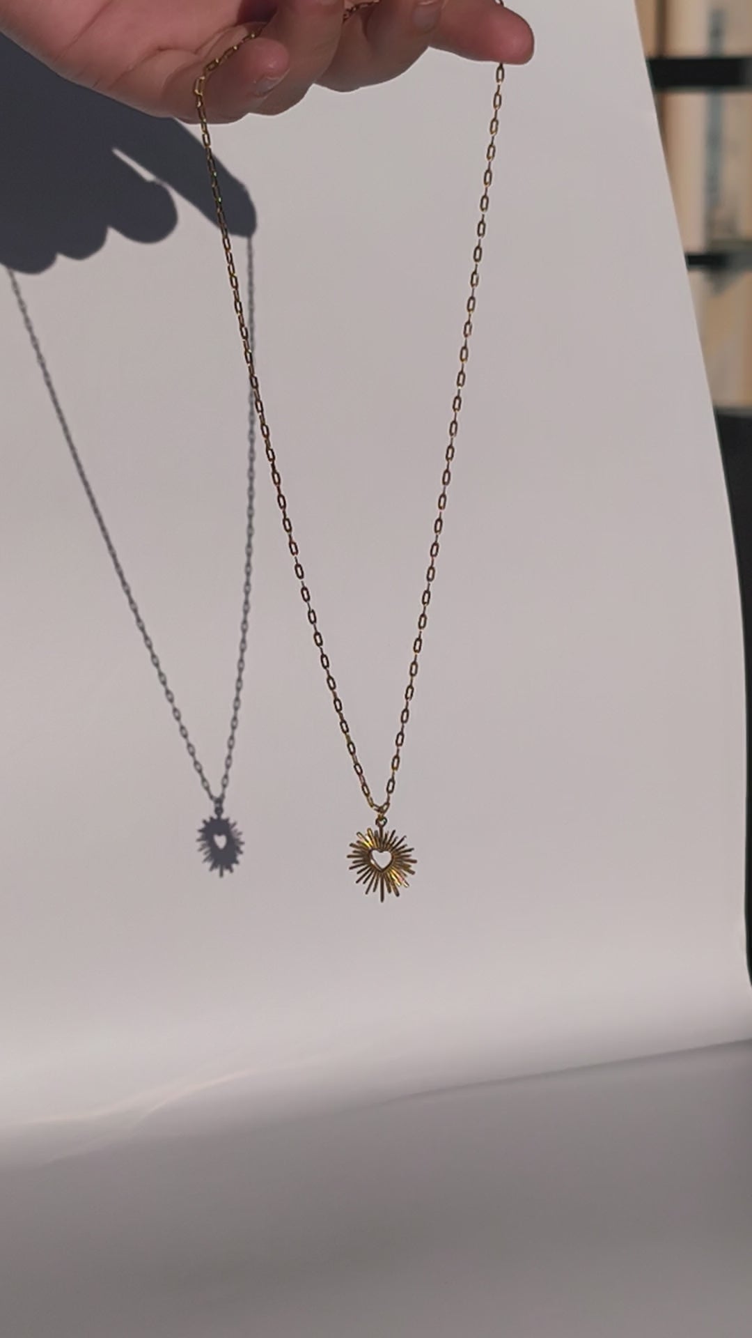 Collier Héphaïstos coeur soleil